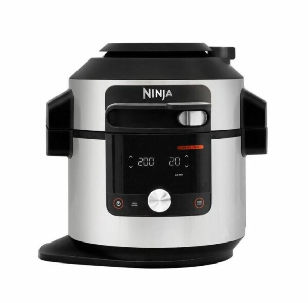 Ninja Foodi Max 15-en-1 SmartLid OL750UK Multi-cuiseur de 7,5 litres, Acier inoxydable/Noir