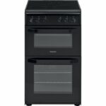 Hotpoint HD5V92KCB Cuisinière à double cavité de 50 cm