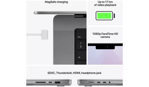 Apple MacBook Pro 2021 14 pouces M1 Pro 16 Go 512 Go - Gris sidéral – Image 2