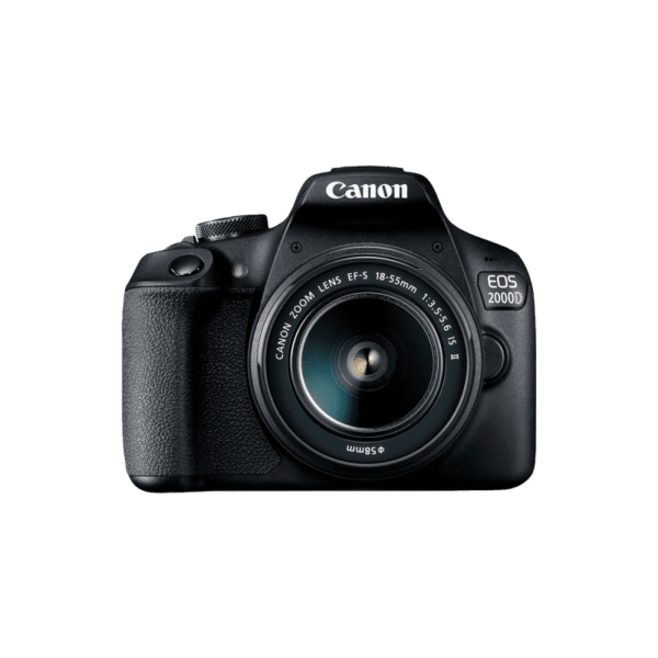 Canon EOS 2000D Appareil photo reflex numérique avec objectif EF-S 18-55mm f/3.5-5.6 IS II Noir
