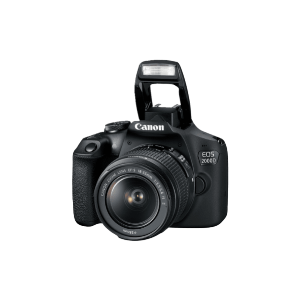 Canon EOS 2000D Appareil photo reflex numérique avec objectif EF-S 18-55mm f/3.5-5.6 IS II Noir – Image 3