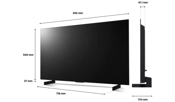 LG 42 pouces OLED42C24LA Smart TV 4K UHD HDR LED avec Freeview – Image 4