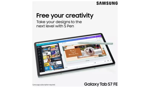Samsung Galaxy Tab S7 FE 12,4 pouces 64 Go Tablette Wi-Fi - Noir – Image 5