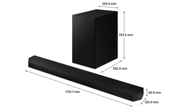 Samsung HWQ700B 3.1.2 Ch Barre de son Bluetooth avec Caisson de basses sans fil – Image 6
