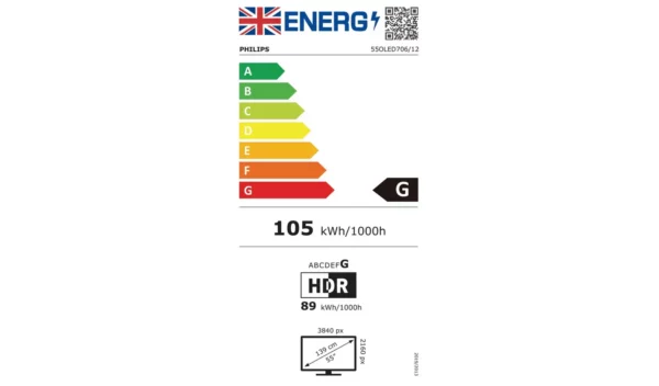 Philips 55 pouces 55OLED706 Smart 4K UHD HDR OLED Freeview TV – Image 7