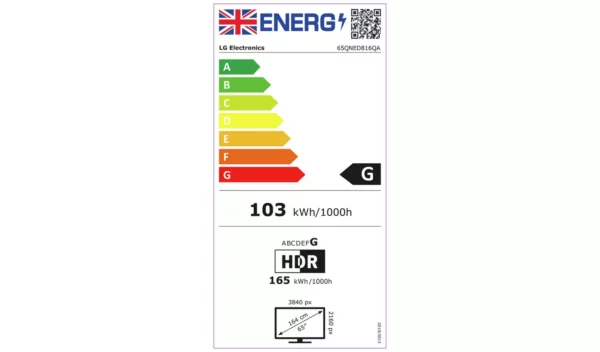 LG 65 pouces 65QNED816QA Smart 4K UHD HDR QNED Freeview TV – Image 7