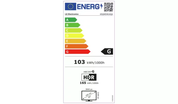 LG 65 pouces 65QNED816QA Smart 4K UHD HDR QNED Freeview TV – Image 8